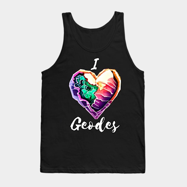 I Heart Geodes Tank Top by Crimson Leo Designs